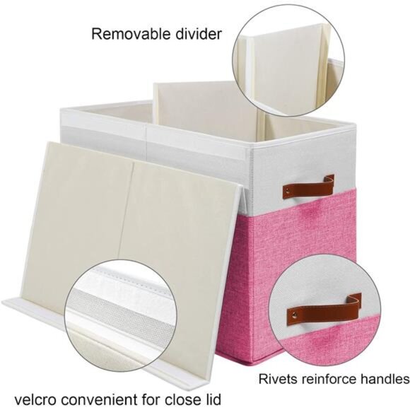 Large Toy Box with Lid, Sturdy Toy Storage Chest Bin Boxes Organizer Basket - Picture 6 of 8